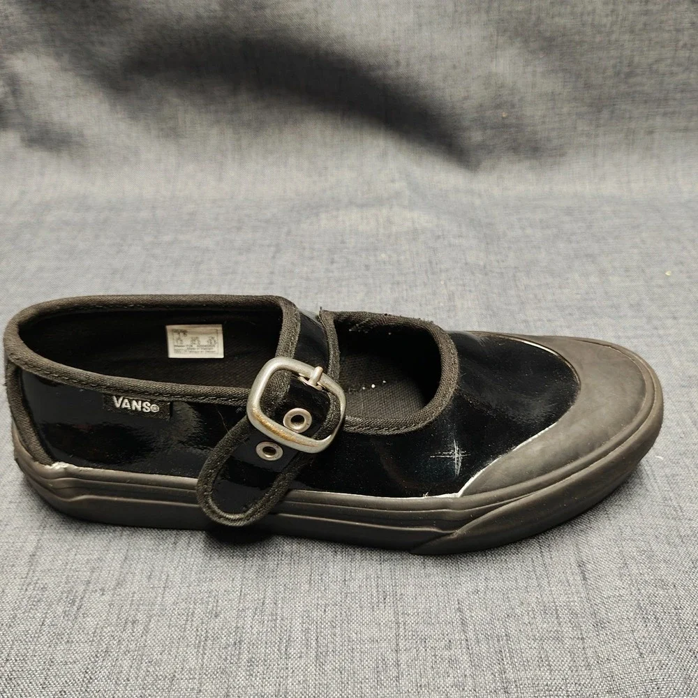Vans Kids Shine Black Mary Jane Shoes Kids Size 1.5
